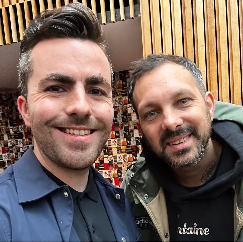 Selfie of Jamie with the magician Dynamo